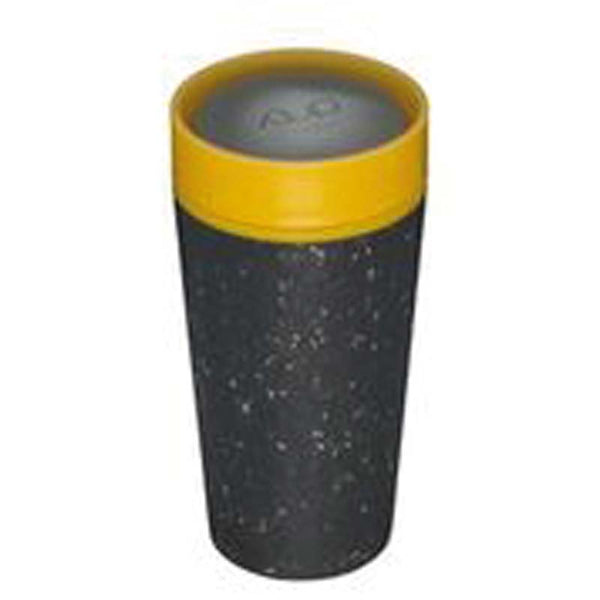 Ecoffee's Reusable Cup - Black & Mustard - 12oz