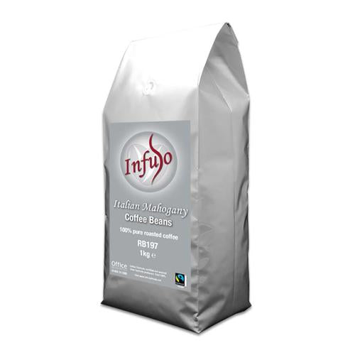 Infuso Italian Mahogany Fairtrade Coffee Beans 6 x 1 KG